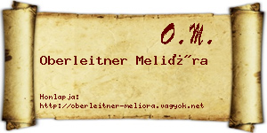 Oberleitner Melióra névjegykártya